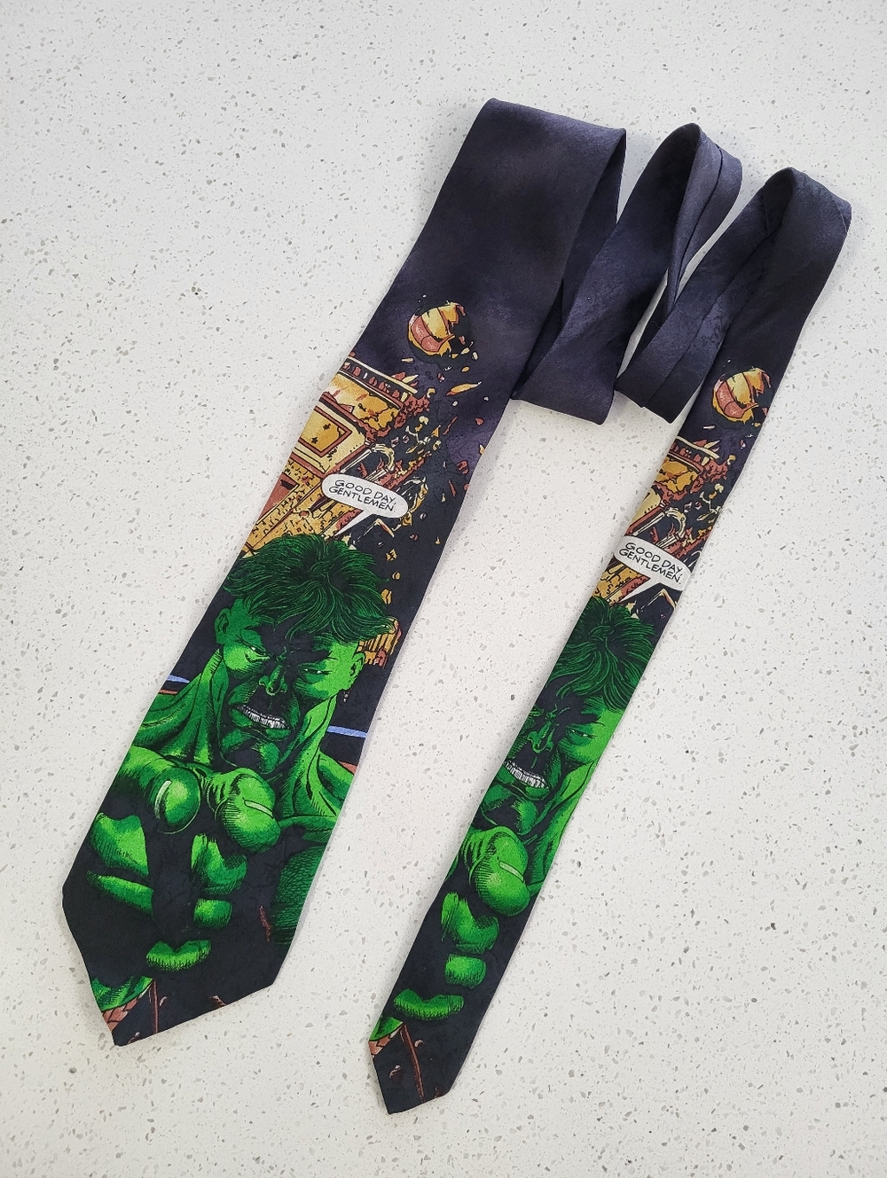 Vintage 90s Silk Comic Marvel Hulk Tie